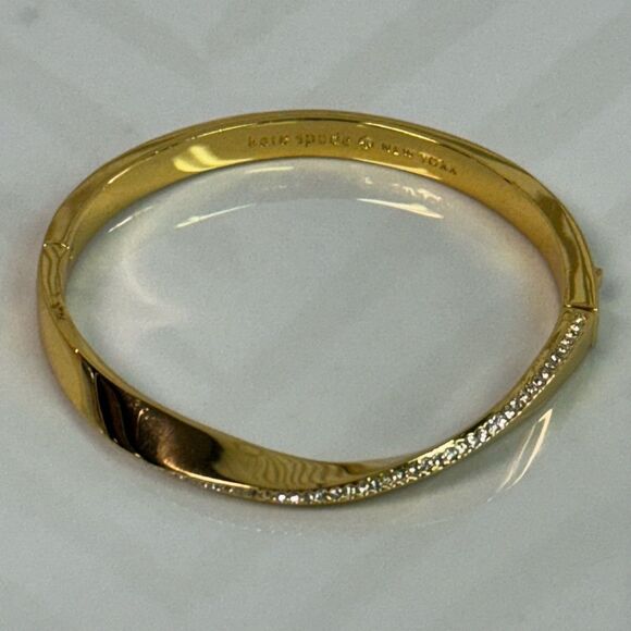 Kate Spade Golden Twist Crystal Hinge Bracelet - Picture 3 of 5